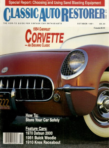 CLASSIC AUTO RESTORER 1991 OCT - DATSUN 2000, BUICK WOODIE, KNOX, 54 VETTE*